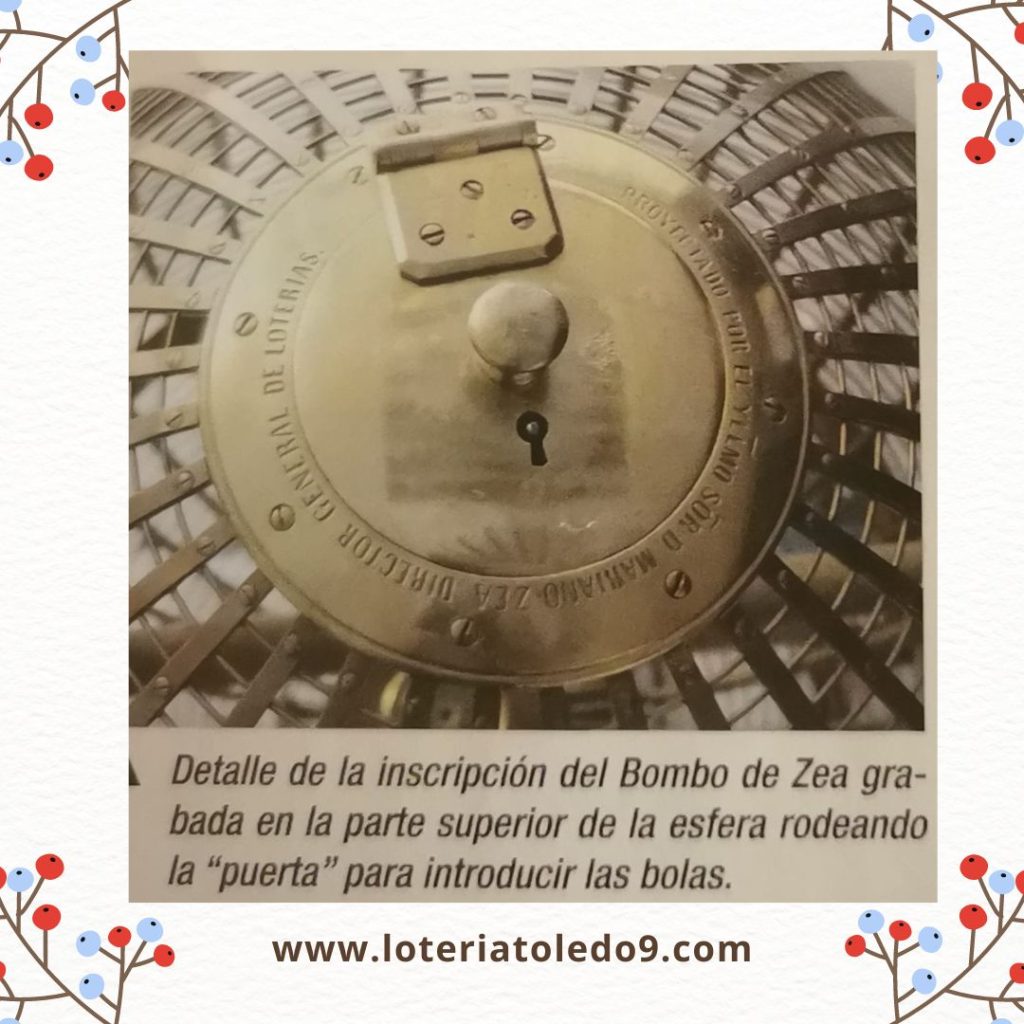 Detalle del bombo de lotería